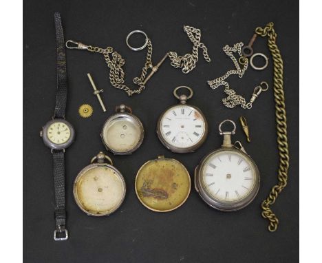 William IV silver pair case open-face pocket watch, Jno. Bently, Liverpool, with a white enamel dial, London 1830, signed cha