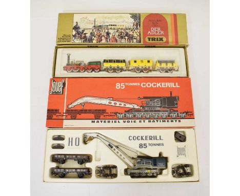 Trix HO 1200 Der Adler train pack, together with Jouef HO gauge '85 Tonnes Cockerill', both boxed (2)