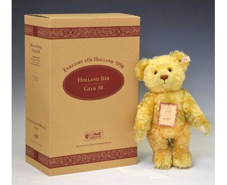 Steiff - Limited edition 'Holland Bear', 1998, 01039/1847, 30cm high, with original box, certificate and outer card box 