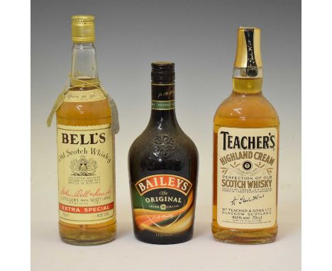 Bells Old Scotch Whisky, Teachers Highland Cream Scotch Whisky, and Baileys Irish Cream (3)