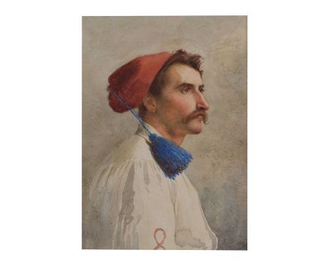 Frederick Smallfield (1829-1915) - Watercolour - Portrait of a gentleman, initialed and dated 1894 lower right, 23cm by 16cm,