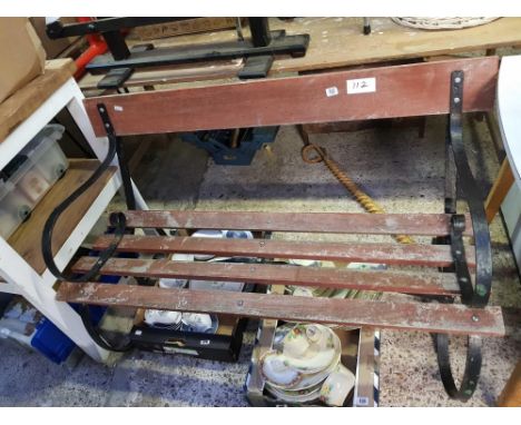 WOOD AND METAL TOOLS BENCH SEAT