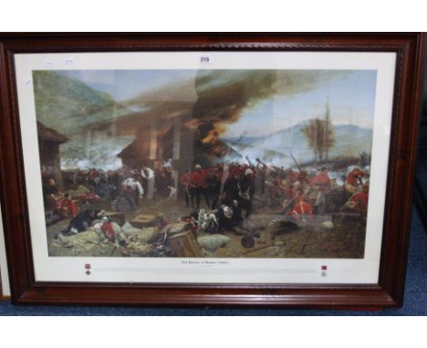 A LARGE FRAMED AND GLAZED PRINT, 'The Battle of Rorke's Drift' 22nd January 1879