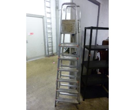 TWO ALUMINIUM STEP LADDERS