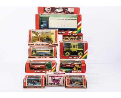 Britains 1:32 Scale Farm Vehicles & Implements, No.9580 Magirus Animal Transporter, No.9525 Mercedes-Benz Trac 1500 Tractor, 