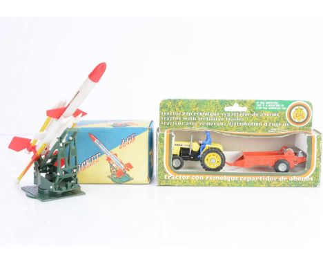Corgi & Dinky Toy Copies, Hong Kong plastic copy of the Corgi Major Toys 1108 Bloodhound Guided Missile with Launching Ramp, 
