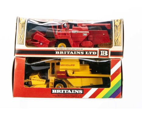 Britains 1:32 Scale Combine Harvesters, No.9570 Massey Ferguson 760 Combine Harvester, No.9575 New Holland TR85 Combine Harve