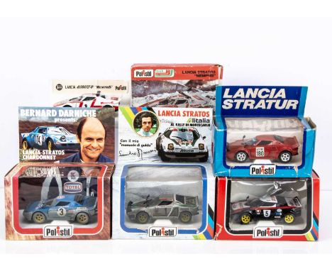 1970's Polistil 1:25 Scale Lancia Stratos Models, S603 Bernard Darniche Lancia Stratos Chardonnet, S36 Lancia Stratos Alitali