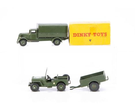 SALEROOM ANNOUNCEMENT - ESTIMATE HAS CHANGED FROM £100 - £150 TO £150 - £200.A South African Dinky Toys 25b Army Covered Wago