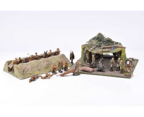 Elastolin Germany 1930s composition WW2 soldiers comprising 70-75mm scale British (30), a Bellum cap-firing example, Lineol A