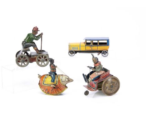 SALEROOM ANNOUNCEMENT - ESTIMATE HAS CHANGED FROM £100 - £150 TO £150 - £200.Tinplate Toys, Tipp & Co (Tippco) clockwork Clow