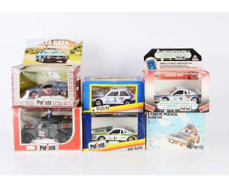 1970's-80s Polistil 1:25 Scale Models, S658 Lancia Beta Carrera Messicana, S653 Land Rover Croce Rossa Miitare, S208 Lancia 0