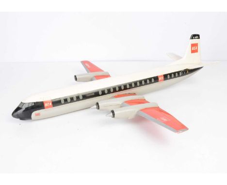 A 1960's-70's 1:72 'BEA' Vickers Vanguard Travel Agency Display Model,  possibly by Westway Models, plastic construction, 'G-