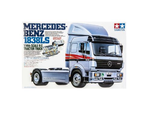 A Tamiya 1:14 Scale Mercedes-Benz 1838LS Radio Control Tractor Truck Kit, Item 53605, in original box, as new unmade ex-shop 