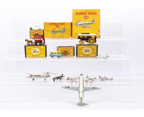 Matchbox Lesney 1-75 Series, MOY & Dinky Toys, including Matchbox 32a Jaguar XK-140, white body, MW, 70a Ford Thames Estate C