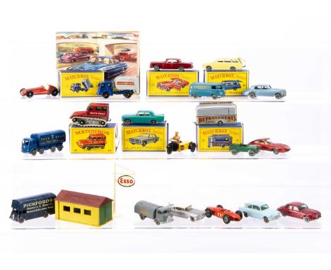 Matchbox Lesney 1-75 Series, including 74a Mobile Refreshments Canteen, 38b Vauxhall Victor Estate, 33b Ford Zephyr III, 53b 