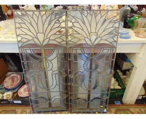A pair of lead light windows