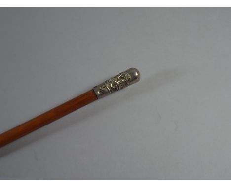 A Regimental Swagger Stick Depicting St George Slaying the Dragon. Impressed Mark V to Base of Emblem. 