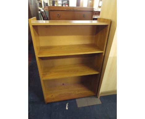 A Three Shelf Open Bookcase.