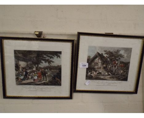 A Pair of Framed Fox Hunting Prints.