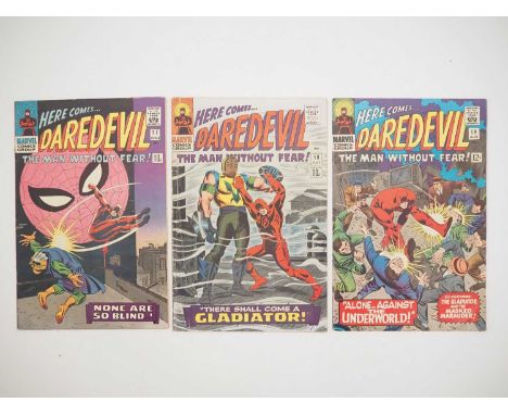 DAREDEVIL #17, 18, 19 (3 in Lot) - (1966 - MARVEL - US & UK Price Variant) - the second appearance of the Masked Marauder + t
