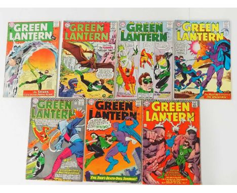 GREEN LANTERN #28, 30, 35, 37, 43, 44, 51 (7 in Lot) - (1964/1967 - DC) - Includes the first appearance of the Aerialist, Evi