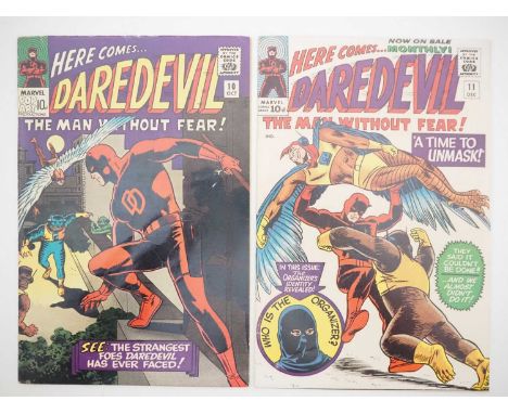 DAREDEVIL #10 & 11 (2 in Lot) - (1965 - MARVEL - UK Price Variant) - First team appearance of the Ani-Men - Cover and interio