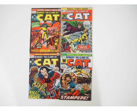 BEWARE THE CLAWS OF THE CAT #1, 2, 3, 4 (4 in Lot) - (1972/1973 - MARVEL) - Includes the first appearance and origin of The C