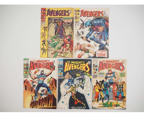 AVENGERS #47, 50, 63, 64, 68 (5 in Lot) - (1967/1969 - MARVEL - US & UK Price Variant) - Includes the first appearance of Dan