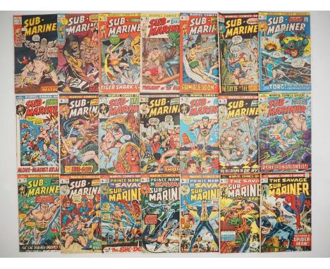 SUB-MARINER #41, 42, 45, 48, 51, 53, 55-69 (21 in Lot) - (1971/1974 - MARVEL - US &amp; UK Price Variant) - Includes the firs