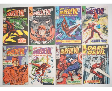 DAREDEVIL #37, 38, 39, 40, 41, 42, 43, 44 (8 in Lot) - (1968 - MARVEL) - Includes Daredevil's battle with Doctor Doom, the fi