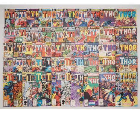 THE MIGHTY THOR #301 to 350 + ANNUALS #9, 10, 12 (53 in Lot) - (1980/1984 - MARVEL) - Unbroken run of 50 issues which include