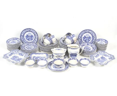 A 1920s Swedish SS Rorstand extensive dinner service. Transfer printed with scenes of castles, notable houses, lakes, etc., i