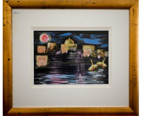 Mixed pictures including oil on canvas of lighthouse, Maltese print, portrait of young woman, oil on board harbour and James 