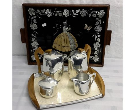 1940's/50's lady serving tray together with, Picquot tea service with tray 