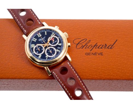 Gentlemen's Chopard Mille Miglia gold (18ct) chronograph wristwatch - limited edition 1988-98 commemorative model numbered 62