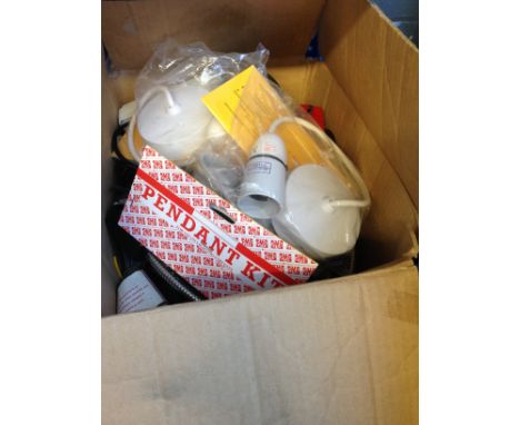 BOX OF LIGHT FITTINGS