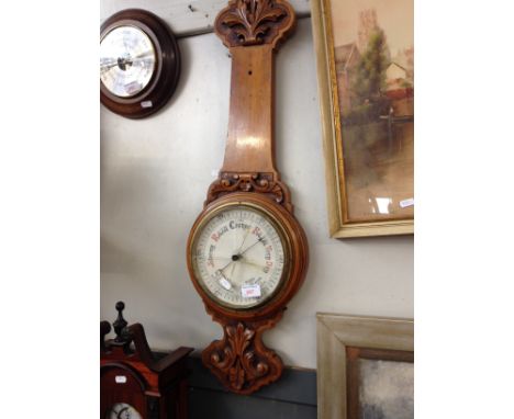 AN OAK BAROMETER A/F. R