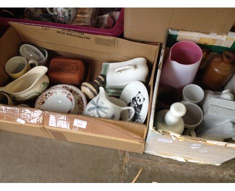 2 BOXES OF CERAMICS INCLUDING MIDWINTER ETC. LTO
