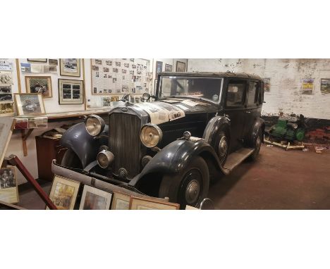 The Edward & Mrs Simpson Snipe. 1933:  JJ 3460.  The car is complete, but the engine is currently out of the vehicle. Provena