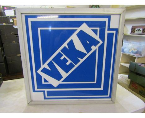 A Veka light up sign 64x64cm 18cm deep