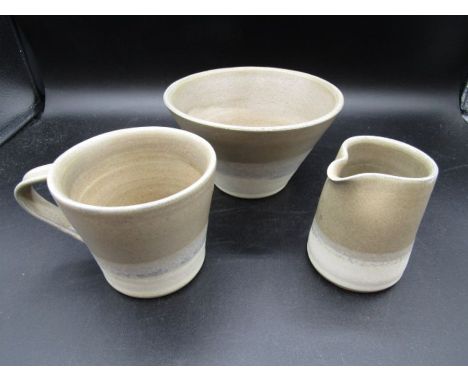 3 studio pottery pieces and a Chinese ceramic duck&nbsp;