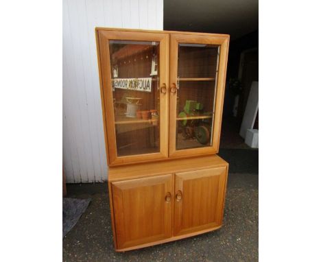 Ercol blonde dresser/display cabinet H163cm W92cm D45cm approx&nbsp;