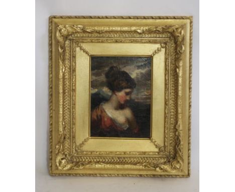 ATTRIBUTABLE TO WILLIAM ETTY (1787-1849), Portrait of a Lady, unsigned, oil on canvas, 8 1/2" x 6 1/2", gilt frame