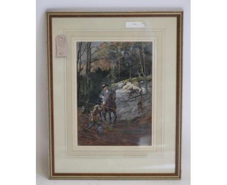 LIONEL DALHOUSIE ROBERTSON EDWARDS R.I. R.C.A. (1878-1966), "Hunting in the Days of James II", (illustration for the book "Hu