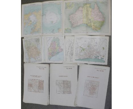 A collection of maps including ex-Harmsworth Universal Atlas and ex-Encyclopedia Britannica 