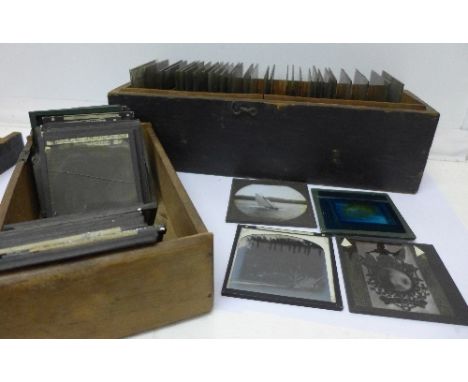 Sixty lantern slides including art, religion, interior views and topographical