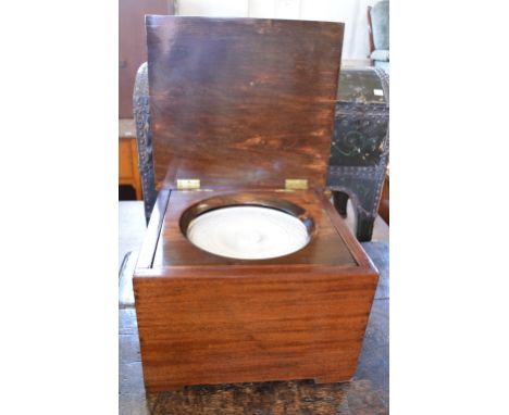 A Mahogany boxed commode