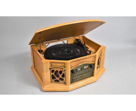 An Electric Record Player with Built in Radio 