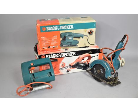 A Collection of Various Black and Decker Electric Power Tools to include Saws, Sander Etc (Unchecked) 